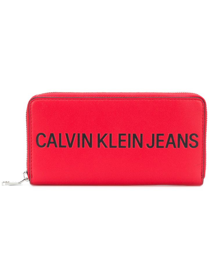 Calvin Klein Jeans Logo Wallet - Red