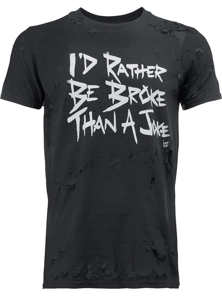 Loha Vete Brokejoke Print T-shirt - Black