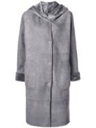 Manzoni 24 Hooded Reversible Coat - Grey