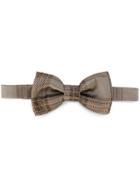 Valentino Checked Bow Tie - Brown
