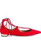 Aquazzura Christy Ballerinas, Women's, Size: 39, Red, Leather/rubber