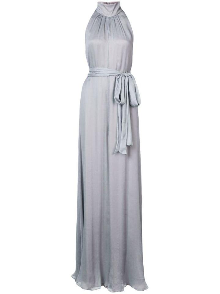 Voz Tie Waist Draped Jumpsuit - Grey