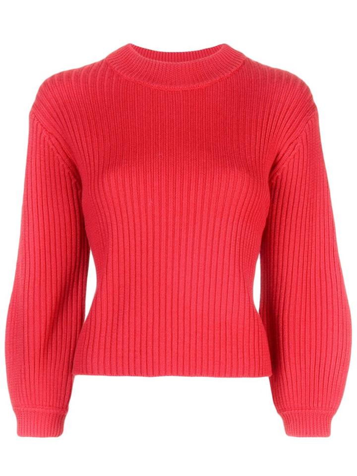 Tibi Origami Slit Skirt - Red