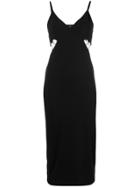 T By Alexander Wang Fishnet Detail Fitted Dress - Black