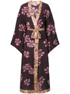 Anjuna Long Printed Kimono - Purple