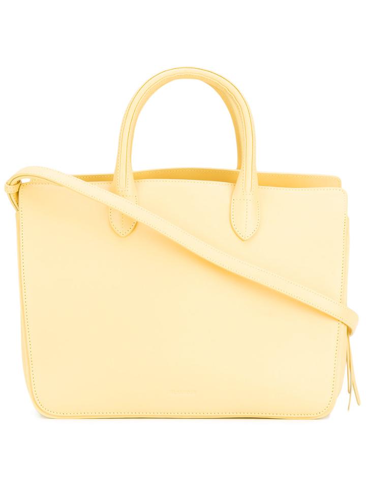 Jil Sander Embossed Logo Tote Bag - Yellow & Orange