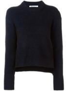 T By Alexander Wang Ribbed Sweater, Women's, Size: Small, Blue, Nylon/rayon