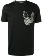 Dolce & Gabbana Pineapple Patch T-shirt, Men's, Size: 48, Black, Cotton
