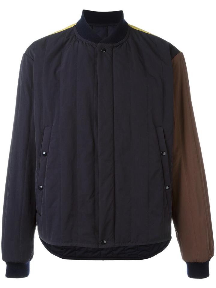 Marni - Colour Block Padded Bomber Jacket - Men - Cotton/polyamide/polyester - 46, Blue, Cotton/polyamide/polyester