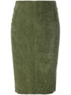 Drome Panelled Pencil Skirt - Green