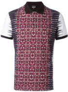 Just Cavalli Geometric Print Polo Shirt, Men's, Size: Xs, Black, Cotton/spandex/elastane