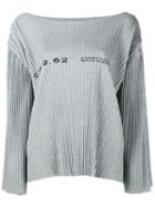 Faustine Steinmetz Pleated Cotton-blend Sweater, Women's, Grey, Cotton/polyester