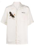 Maharishi Embroidered Bird Scene Shirt - Neutrals
