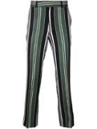 Paul Smith Striped Tailored Trousers, Men's, Size: 32, Black, Cupro/viscose/cotton/silk