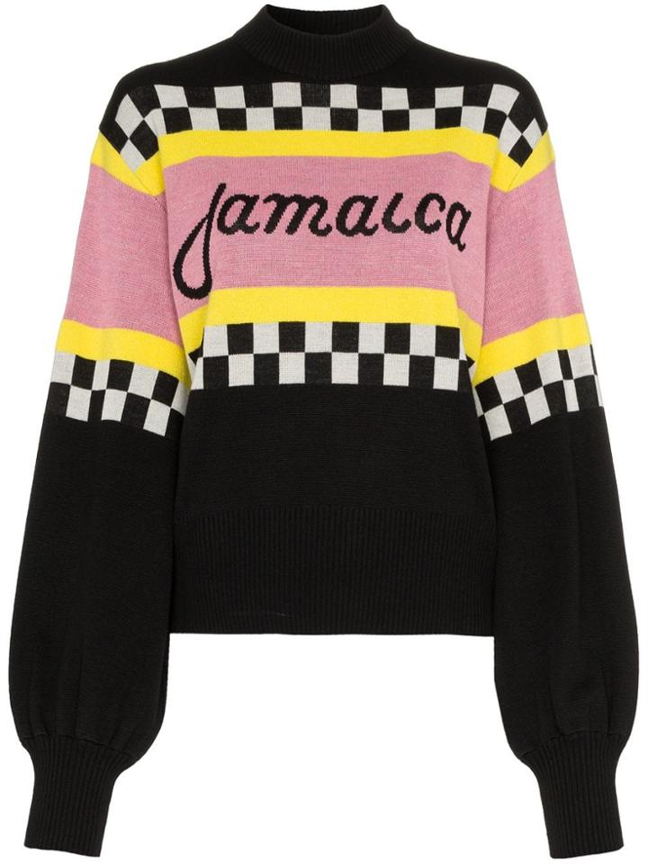 Msgm Knitted Mohair Jumper - Black