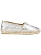 Castañer Kito Flat Espadrilles - Silver