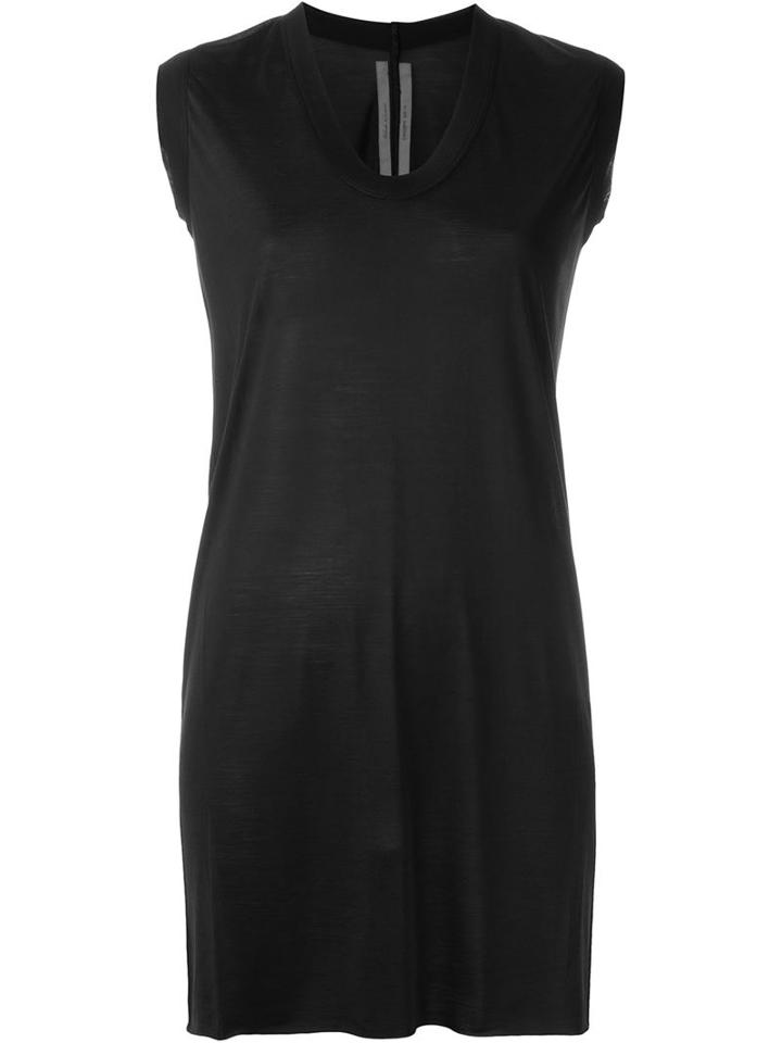 Rick Owens Sleeveless Elongated Top, Women's, Size: 40, Black, Silk