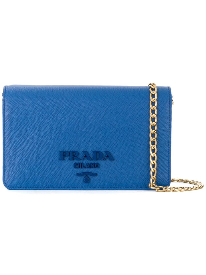 Prada Chain Clutch Bag - Blue
