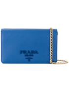 Prada Chain Clutch Bag - Blue