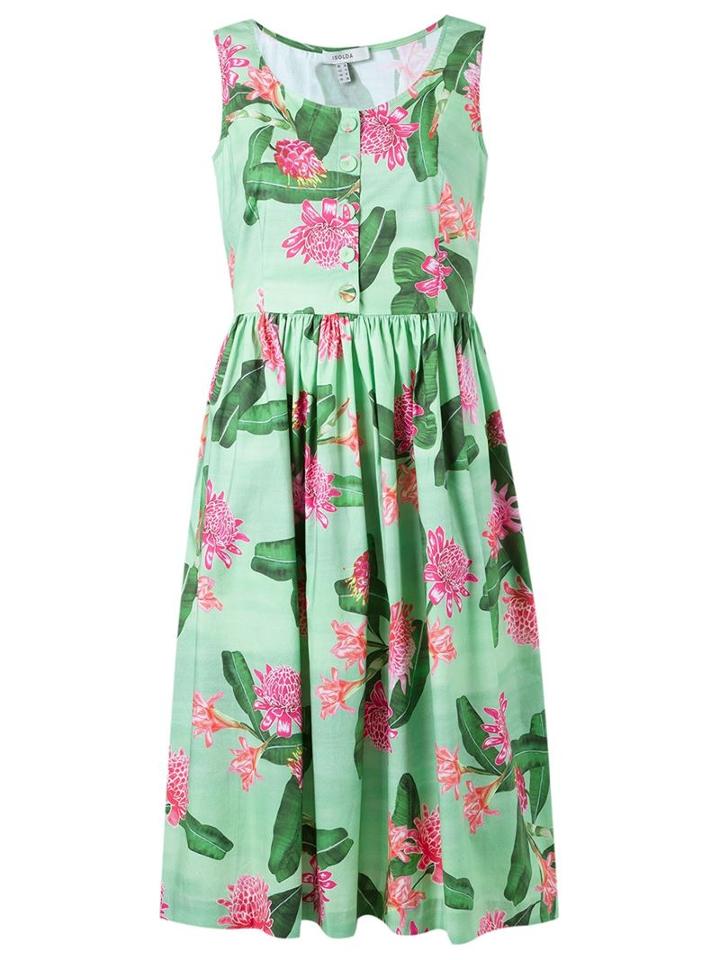 Isolda Abstract Print Evening Dress