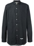 Dnl Cut-away Collar Shirt, Men's, Size: 39, Black, Cotton/polyamide