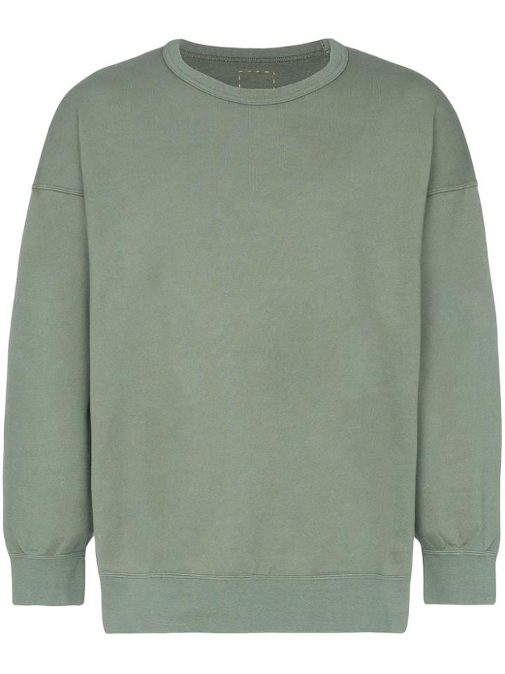 Visvim Cotton Jumbo Crew Sweatshirt - Green
