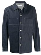 Haikure Patch Pocket Denim Jacket - Blue