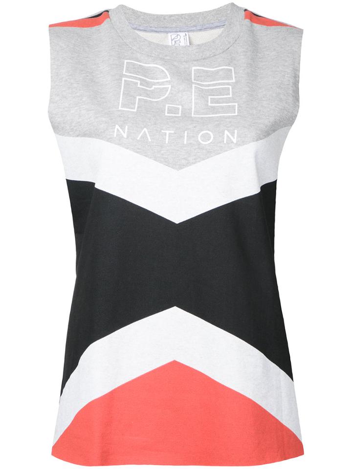 P.e Nation Raserback T-shirt, Women's, Size: 6, Grey, Cotton