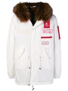 Mr & Mrs Italy Fur-lined Medium Parka - White
