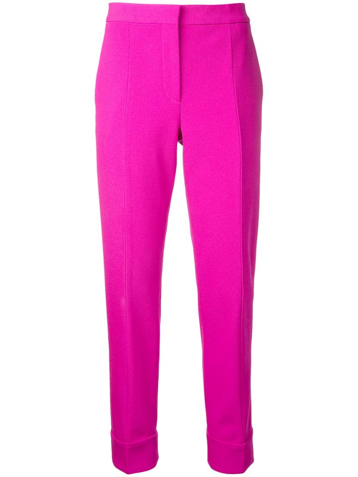 Narciso Rodriguez Cropped Trousers - Pink & Purple