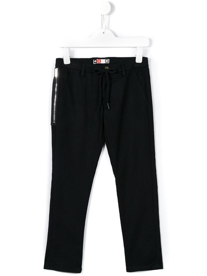 Msgm Kids Slim Fit Trousers, Boy's, Size: 10 Yrs, Blue