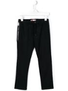 Msgm Kids Slim Fit Trousers, Boy's, Size: 10 Yrs, Blue