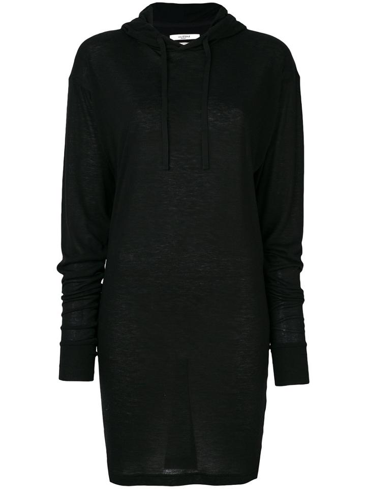 Isabel Marant Étoile - Brescia Hooded Dress - Women - Cotton/polyamide/viscose/cashmere - 36, Black, Cotton/polyamide/viscose/cashmere