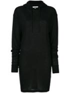 Isabel Marant Étoile - Brescia Hooded Dress - Women - Cotton/polyamide/viscose/cashmere - 36, Black, Cotton/polyamide/viscose/cashmere