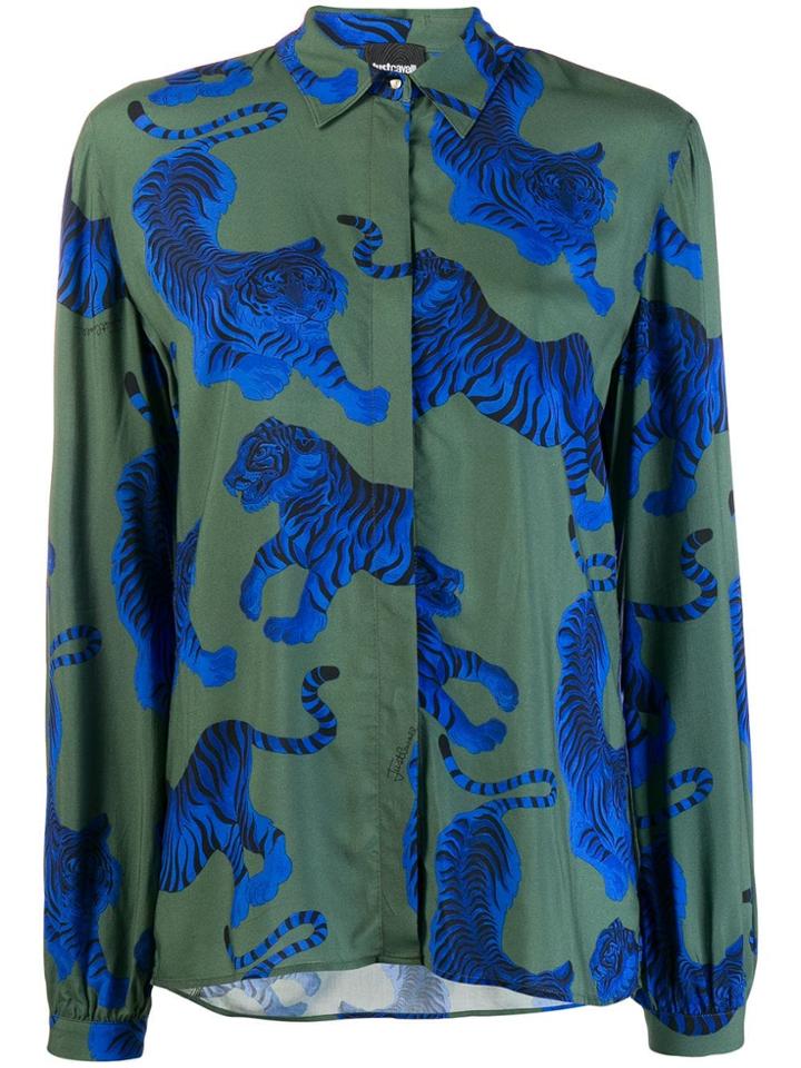Just Cavalli Tiger Print Shirt - Green