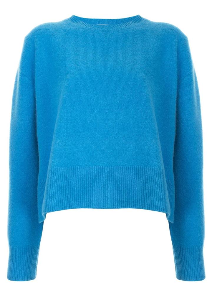 Le Ciel Bleu Crew Neck Knit Top - Blue
