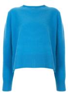 Le Ciel Bleu Crew Neck Knit Top - Blue