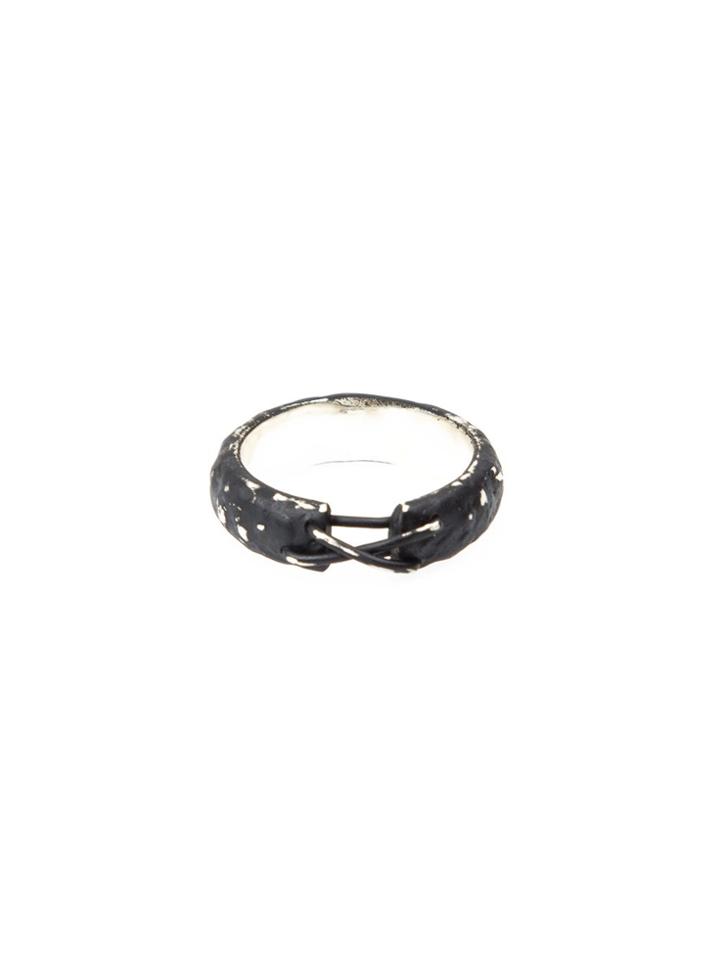 Tobias Wistisen 'narrow Stitch' Ring - Black