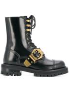 Versace Lace-up Boots - Black