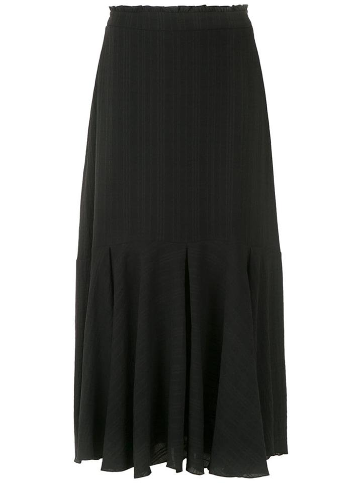 Magrella Pleated Midi Skirt - Black