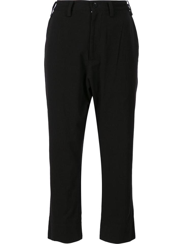 Yohji Yamamoto 'roll Up' Trousers - Black