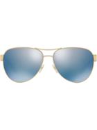 Tory Burch Aviator Shaped Sunglasses - Blue
