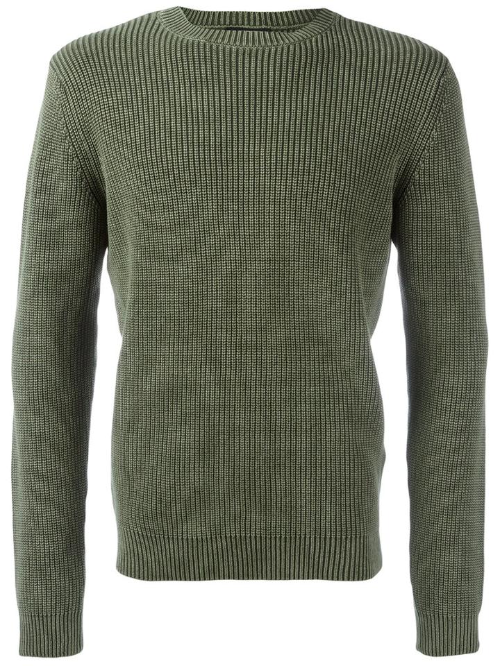 A.p.c. Anton Knit Jumper, Men's, Size: Large, Green, Cotton