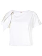 Bow Embroidered Top - Women - Cotton/spandex/elastane - 2, White, Cotton/spandex/elastane, Johanna Ortiz