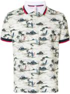 Sun 68 Hawaii Print Polo Shirt - Multicolour