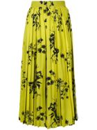 Act N&deg;1 Floral Pleated Skirt - Yellow & Orange