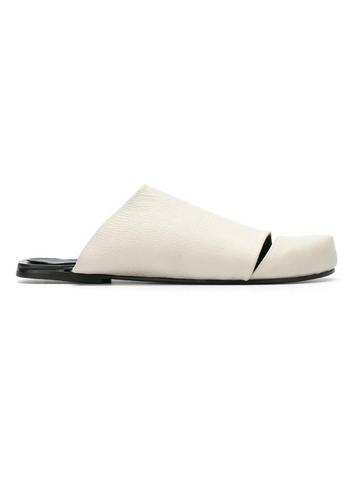 Mara Mac Cut Out Mules - Grey
