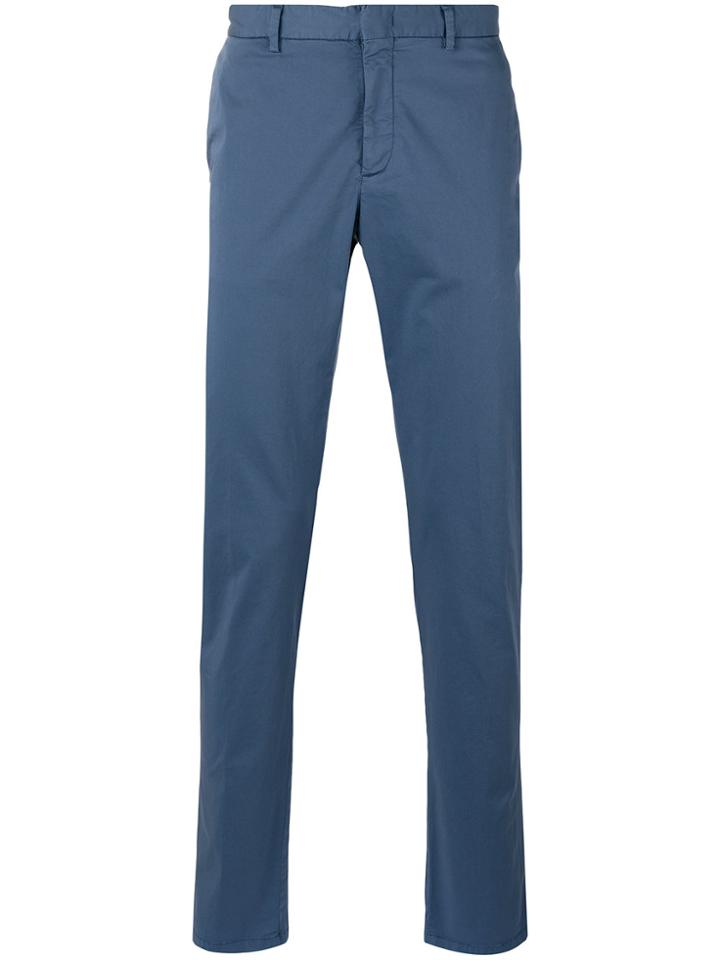 Z Zegna Straight Leg Trousers - Blue