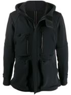 Devoa Multi-pocket Hooded Jacket - Black