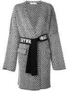 Golden Goose Chevron Belted Wrap Coat - Blue